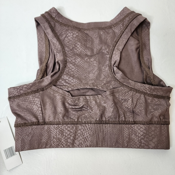Tahari Sports Bra Brown Snakeskin Print Size Small Activewear NWT - Picture 2 of 10